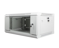 LANBERG Szafa instalacyjna wisząca 19'' 4U 600X450mm szara (drzwi szklane) WF01-6404-10S - 455386 - zdjęcie 1